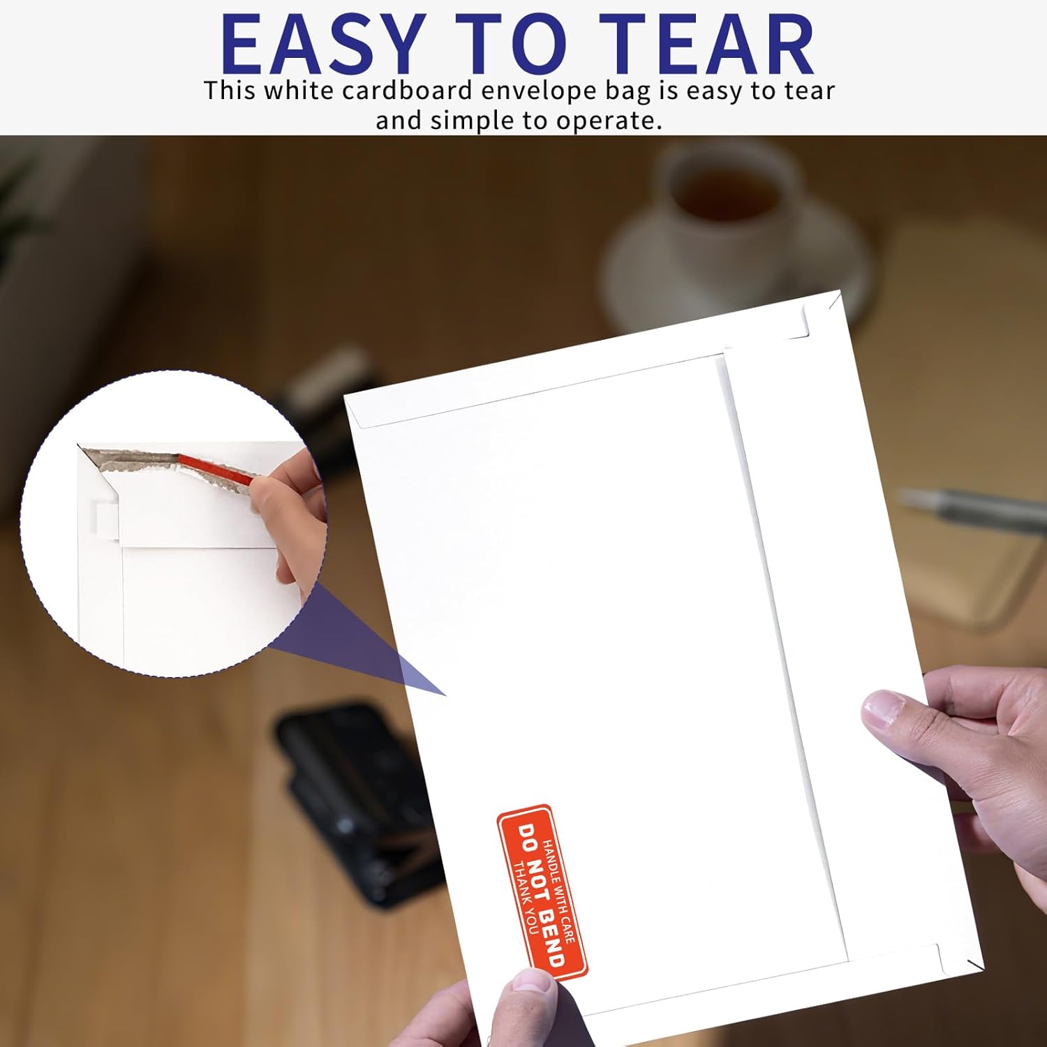 120 Pack Photo Document Mailers with Self Adhesive Seal, 13 x 9.25 Inch Rigid Mailers Stay Flat Cardboard Envelope