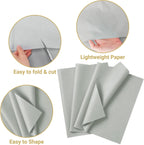 150 Sheets Grey Tissue Paper Bulk 14x20 Inch