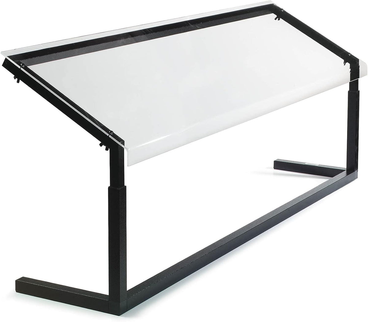 Buffet Bar Adjustable Sneeze Guard for Catering, Buffets, Restaurants, Plastic, 60 Inches, Black
