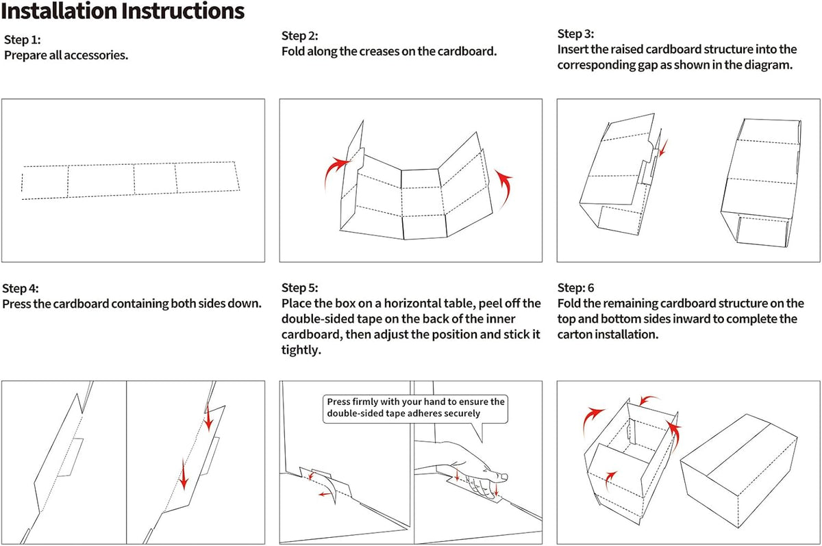 12x12x12 Shipping Boxes 10 Pack, White Corrugated Cardboard Boxes with Side-Lock and Pre-Applied Double-Sided Tape