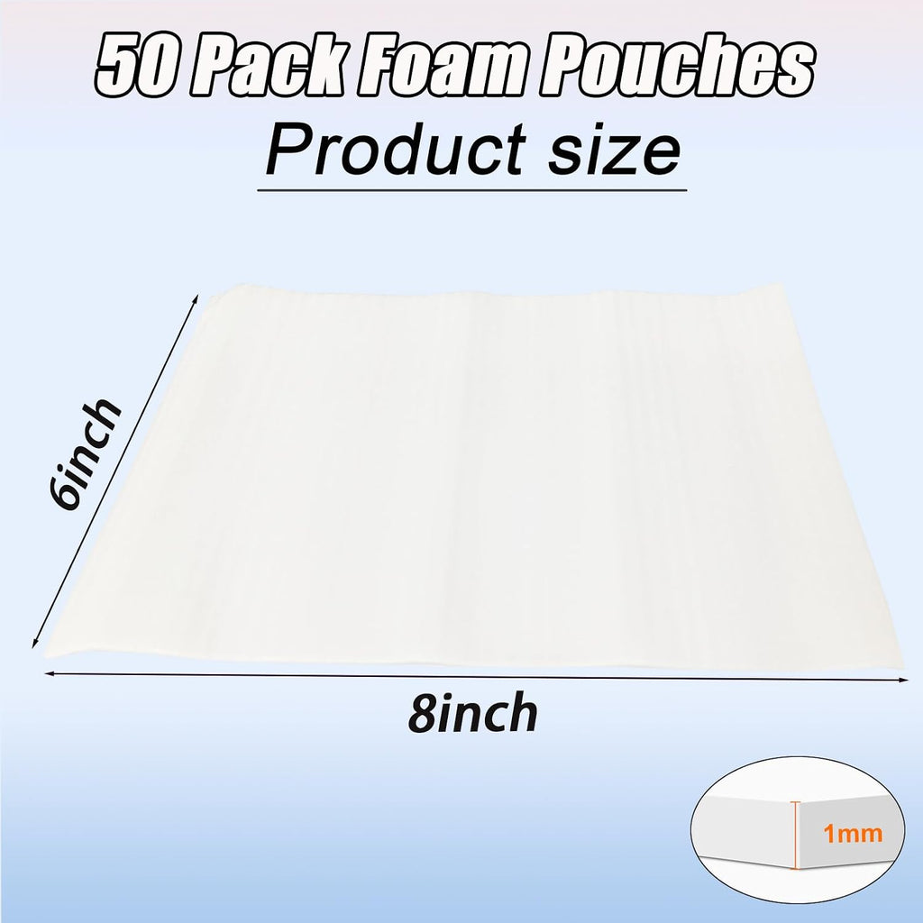 XHmax 50PCS 6x8Inch Cushioning Foam Pouche for Moving and Storing