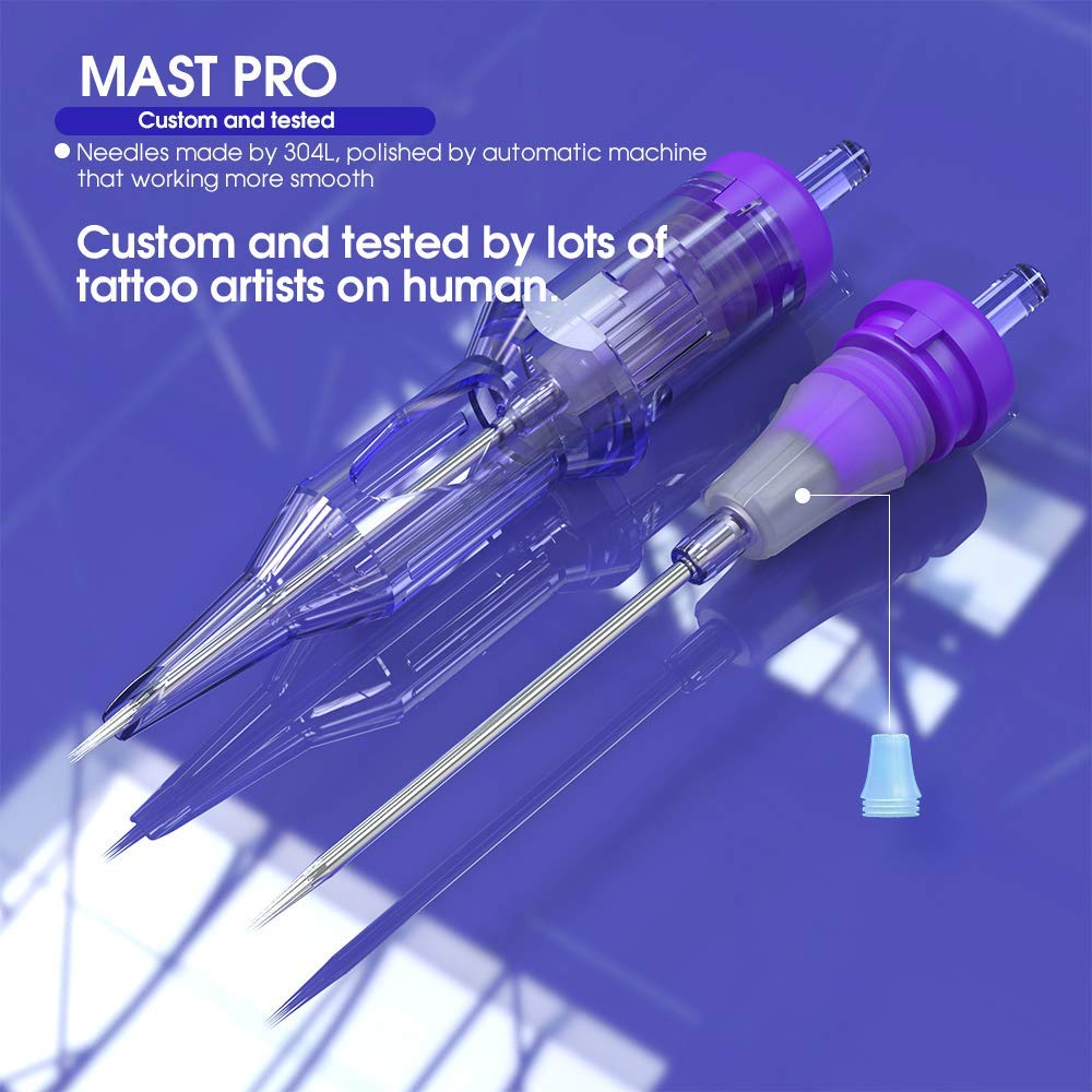 Pro Tattoo Cartridges 20Pcs Assorted Mixed Sizes Standard 1RL 3RL 5RL 7RL 5RS 7RS 7RM 9RM 15RM Disposable Round Liner