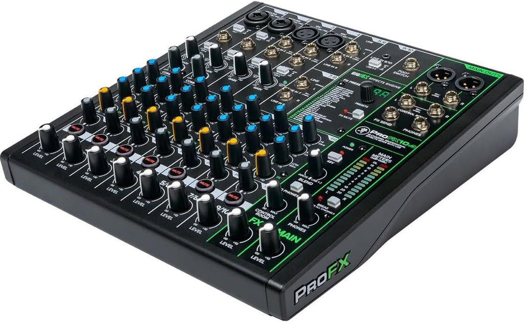 ProFX10v3 10-Channel Professional Analog Mixer with USB, Onyx Mic Preamps and GigFX Effects Engine | Includes Pro