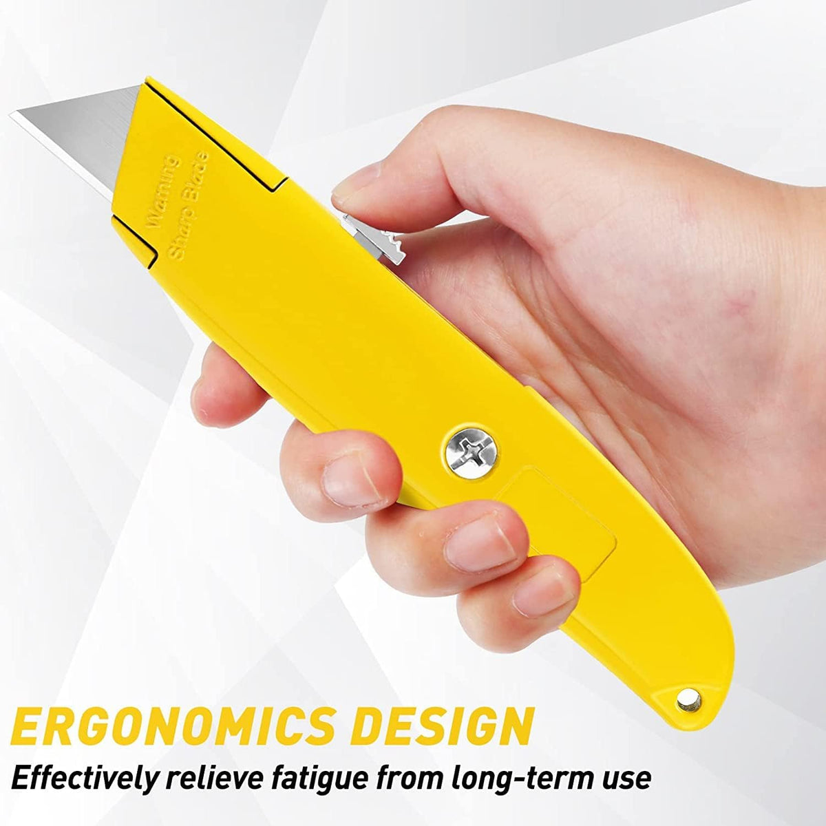 4 Pack Box Cutters Retractable Utility Knife with 10 SK5 Blades