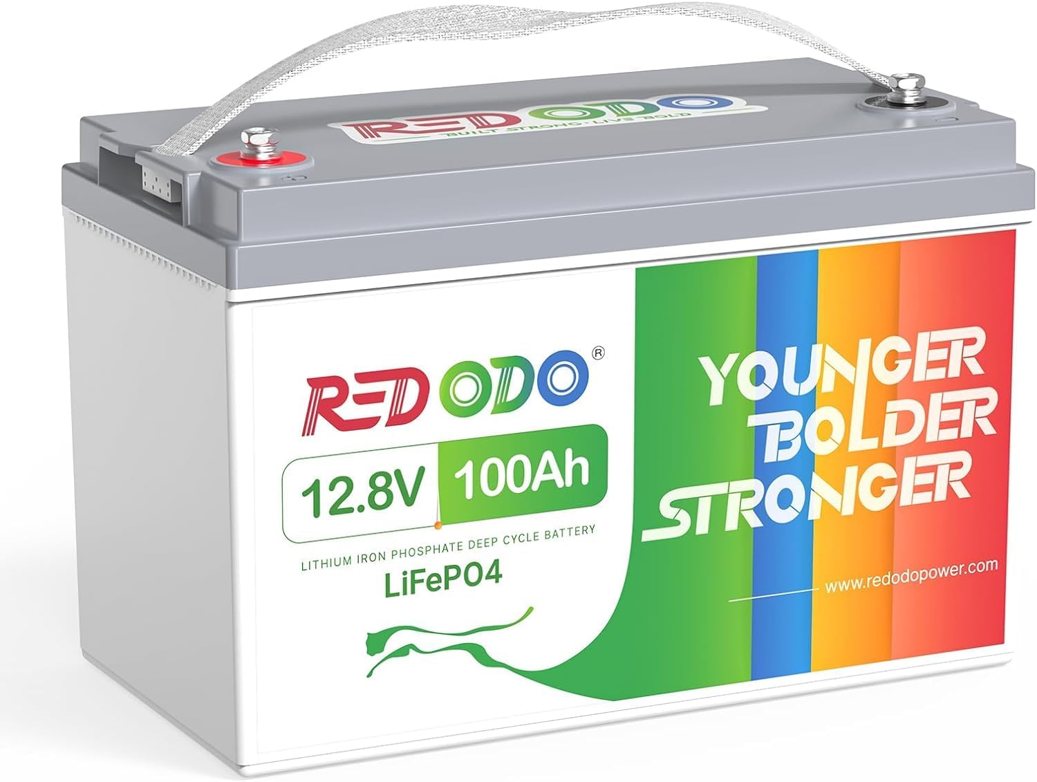 12V 100Ah LiFePO4 Battery, Group 31, for RV, Marine | 100A BMS, 1280Wh, 4000+ Deep Cycles, IP65 Waterproof, 4P4S, 10