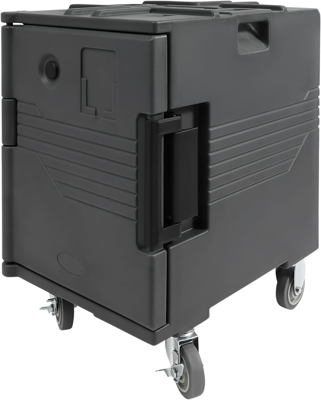 Insulated Food Pan Carrier 95 Qt, Hot Box for Catering with Large Wheels, Front Loading Food Warmer, LLDPE Food Box