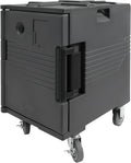 Insulated Food Pan Carrier 95 Qt, Hot Box for Catering with Large Wheels, Front Loading Food Warmer, LLDPE Food Box
