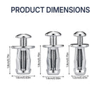 BOXOB 90pcs Button Rivet Locking Nuts Set with M4 M5 M6