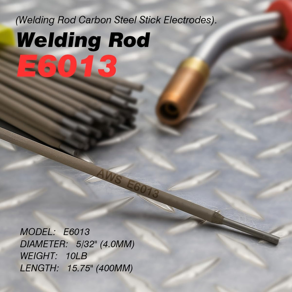 PLAXCON Welding Rod E6013 5/32'' 10LB Carbon Steel Stick Electrodes