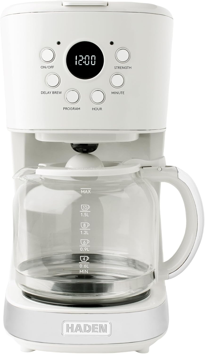 Coffee Machine, 12 Cup Programmable Drip Coffee Maker | with Auto Shut-Off Function and Reusable Washable Water