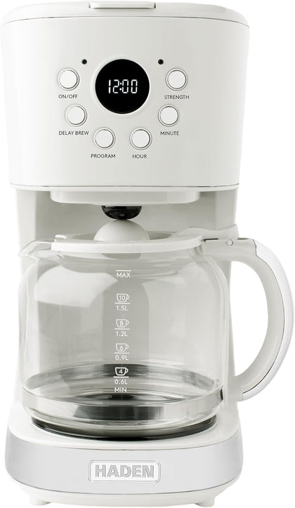 Coffee Machine, 12 Cup Programmable Drip Coffee Maker | with Auto Shut-Off Function and Reusable Washable Water