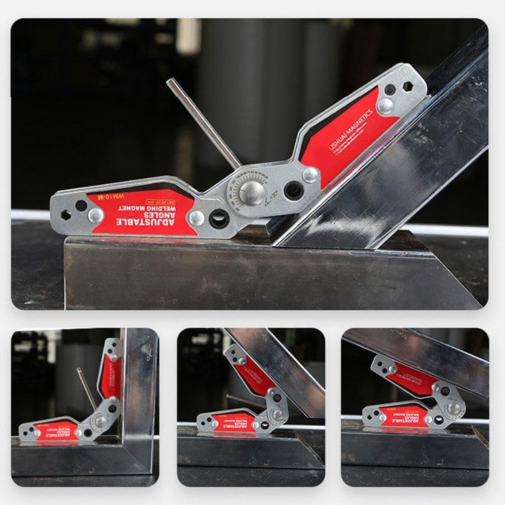 Adjustable Angle Welding Magnet 20°–200° – Heavy Duty Magnetic Welding Holder with 77Lbs Holding Force, Hex Wrench
