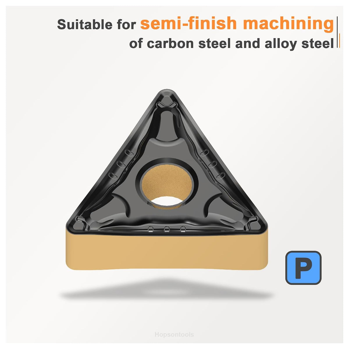 TNMG331 (TNMG160404) Turning Insert for Steel Semi-Finish Tools, 10pcs