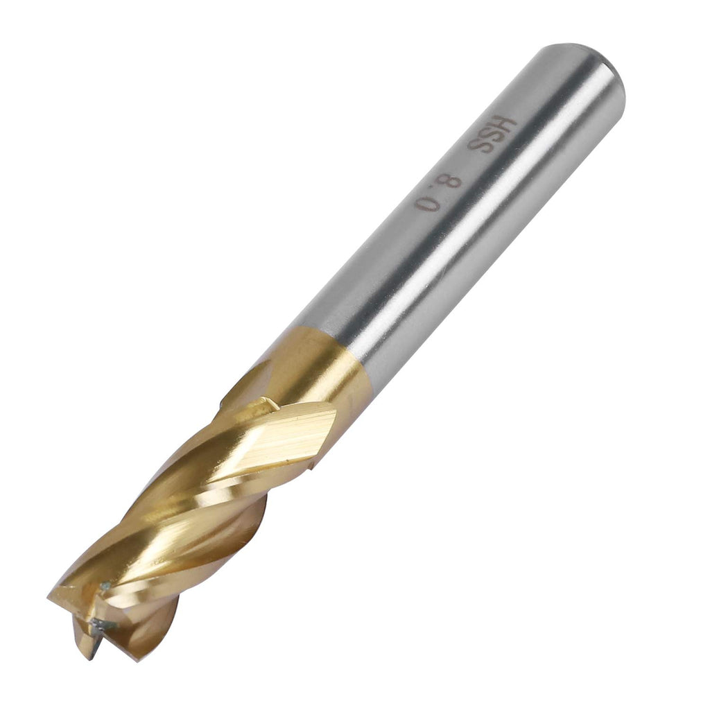 4-Flute Titanium Coat Carbide End Mill Bits, 5/16 inch/8 mm