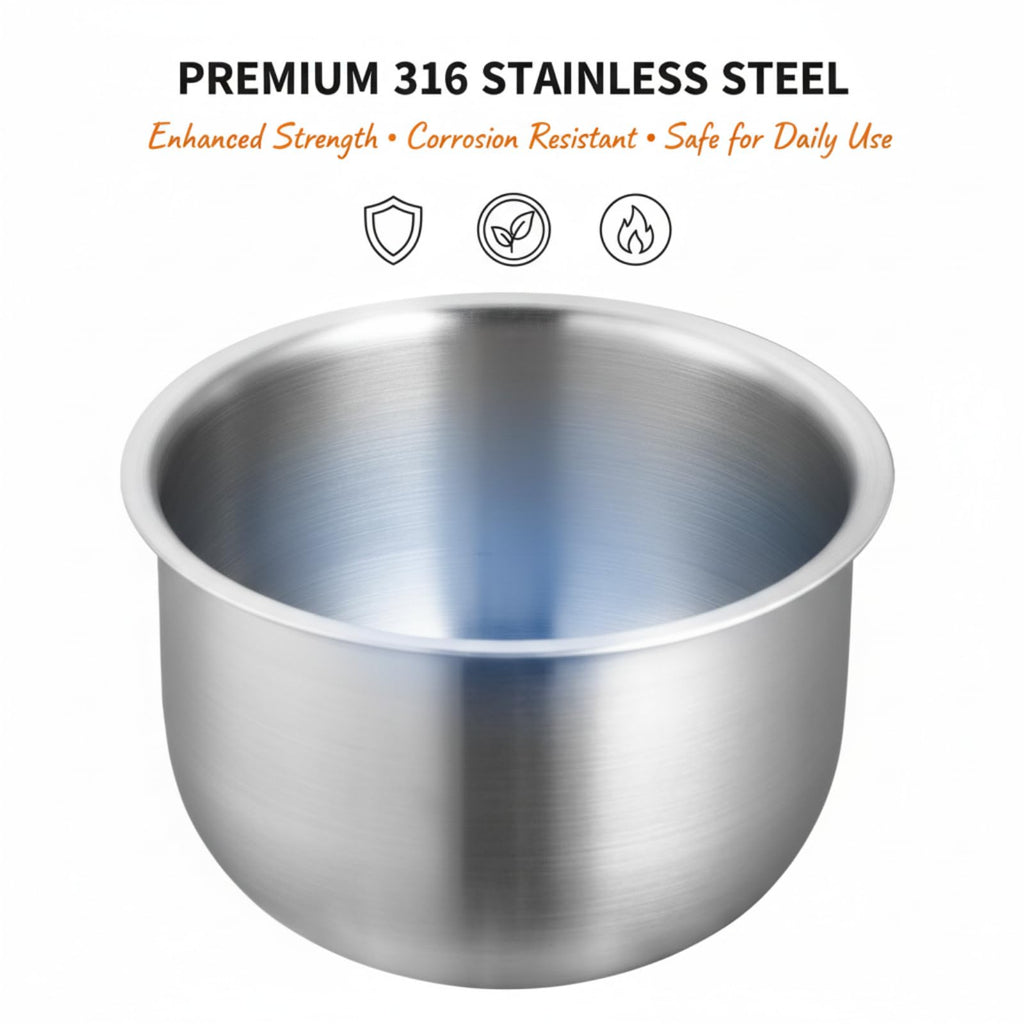 316 Stainless Rice Cooker Inner Pot Compatible with Zojirushi NS-YAC18