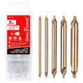 5PCS Cobalt Long Center Drill Bits Set, M35 High Speed Steel 60-Degree Angle 4" Overall Length Center Drill Bits Kit Countersink Tools for Lathe Metalworking Size 1.0 2.0 3.0 4.0 5.0