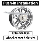 2Pcs 4.88" OD 4.47" H Trailer Wheel Center Caps with Removable Top
