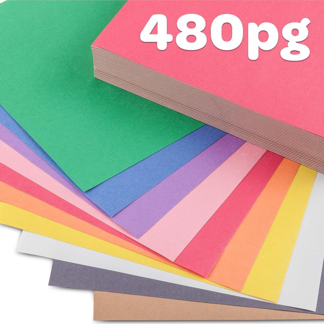 Construction Paper Bulk Pack (480 Sheets) – 10 Assorted Colors, 9x12, Teacher School Supplies & Classroom Must Haves