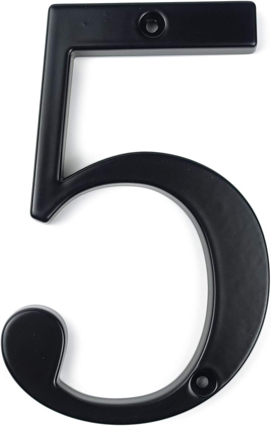 House Number Sign 4 inch Modern Door Numbers Signage Plaque Street Home Address Numerals Zinc Alloy (5, Black)