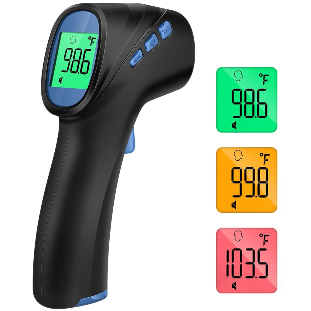 Forehead Thermometer for Adults and Kids, Digital Infrared Thermometer with Fever Alarm, Fast Accurate Results, Easy