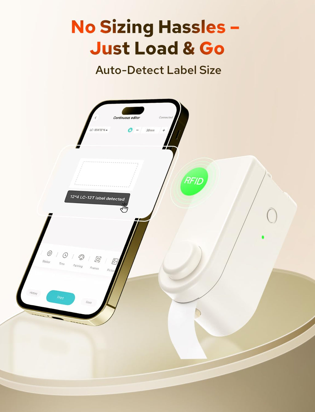 L1-C Bluetooth Label Maker with Tape Mini Rechargeable Label Printer