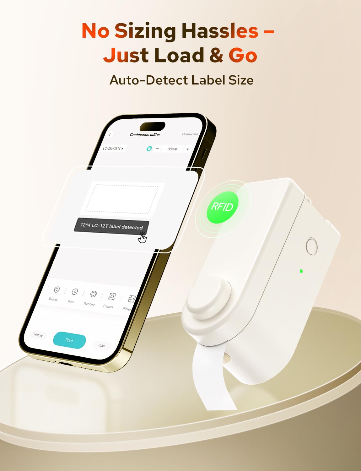 L1-C Bluetooth Label Maker with Tape Mini Rechargeable Label Printer