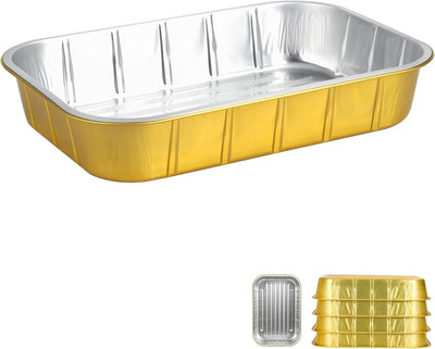 Aluminum Foil Pans 5 Pack,9x13,Heavy Duty Aluminum Pans, 118oz
