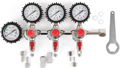 Premium Gen2 Triple Tap CO2 Regulator for Kegerator | 3 Way C02 Regulator for Kegs - Draft Beer, Soda, Kombucha
