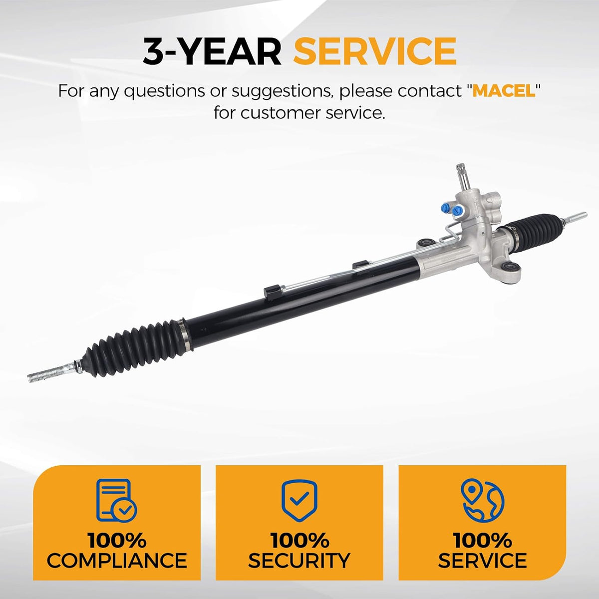 PAROD Hydraulic Power Steering Rack & Pinion Fit 03-07 Honda Accord 2.4L L4