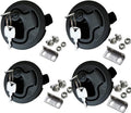 4 PCS Flush Pull Hatch Latch Round Slam Latch for RV Boat Deck 1/4" Door Cabinet Door Locking Style Marine Flush Pull Latch Black