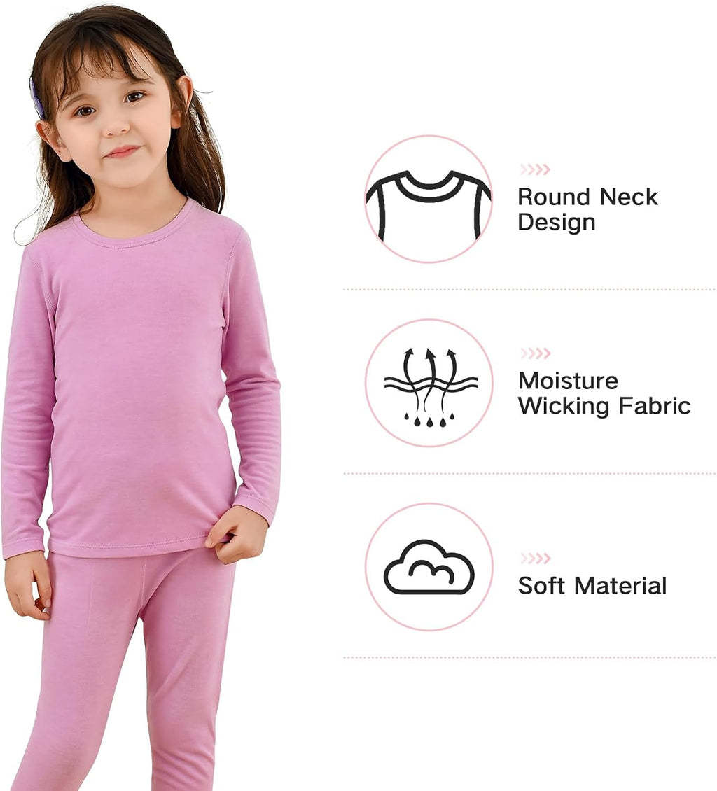 Thermal Underwear for Kids Toddler Winter Base Layer Long Johns Sets for Girls Boys