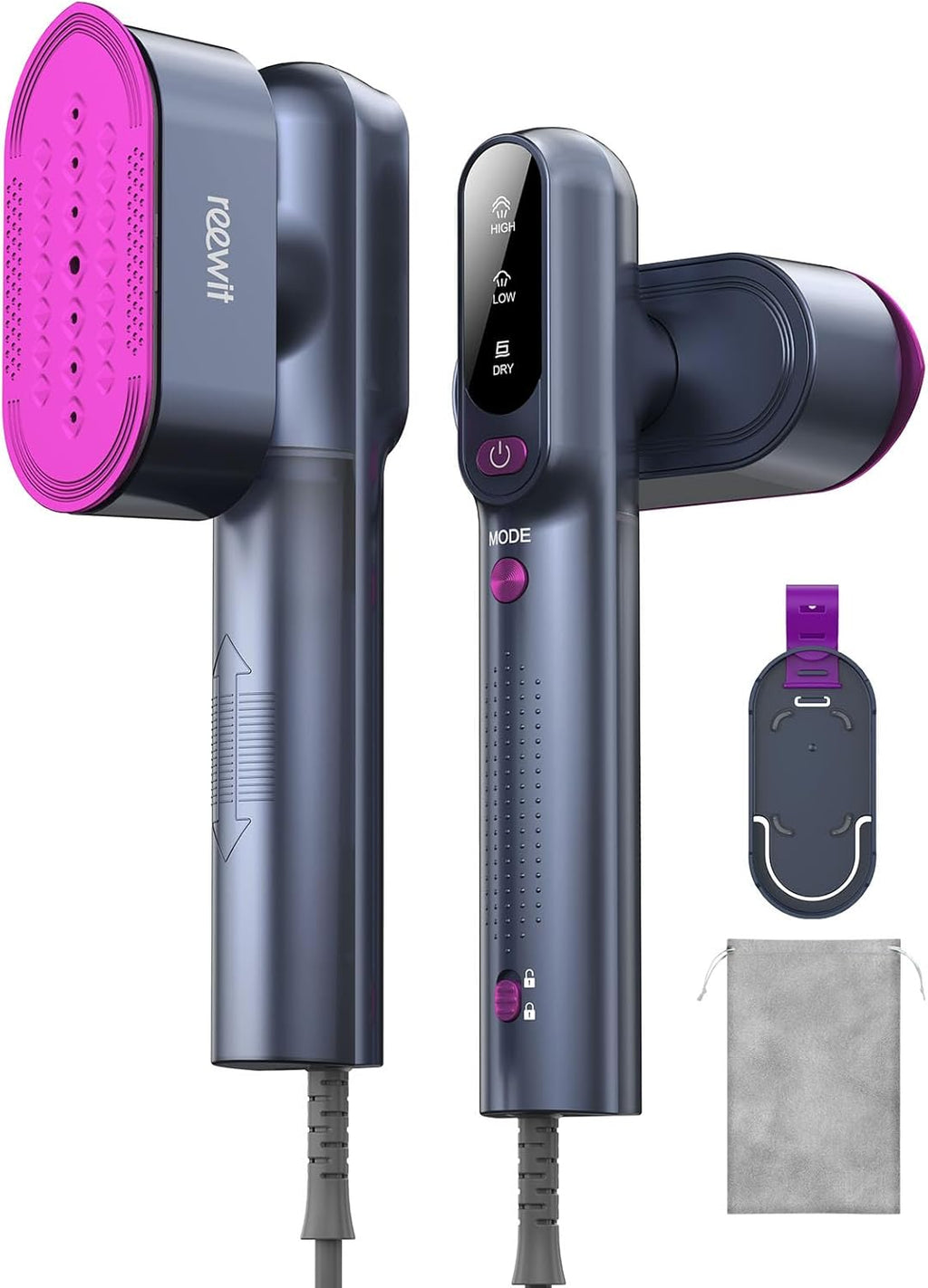 Travel Steamer for Clothes,100-240V Travel Steamer & Iron 2 in 1 with Fast Heat-Up,1200W Portable Handheld Garment