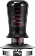 51mm Semi-Transparent Espresso Coffee Tamper, Spring-loaded Calibrated Tamper with Premium Threaded Stainless Steel