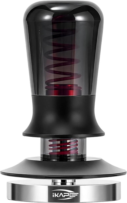 51mm Semi-Transparent Espresso Coffee Tamper, Spring-loaded Calibrated Tamper with Premium Threaded Stainless Steel