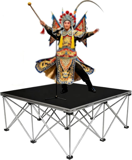 3.3ft Portable Stage Platform, Small Stage Platform, Load Capacity of 600lbs, Easy to Assemble, for Performances at