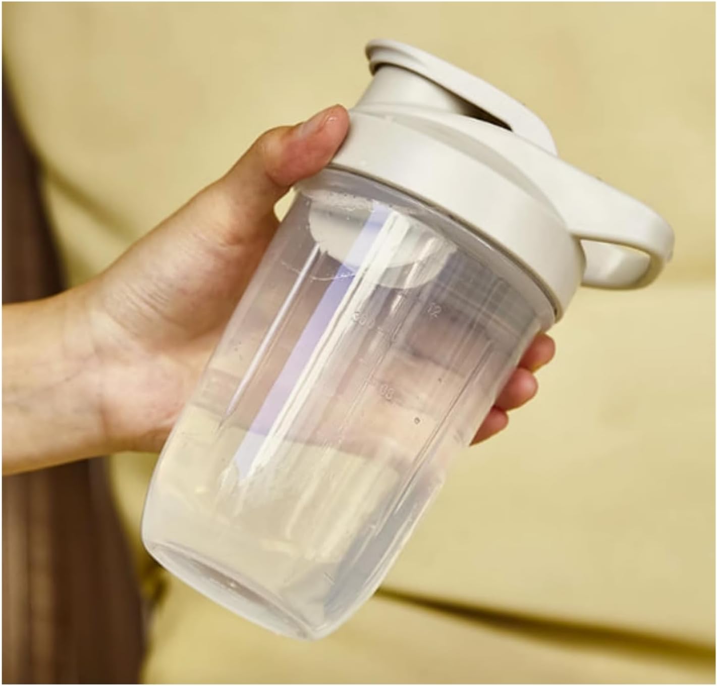 Protein Shaker Bottle 400ML/16Oz w. Shaker Ball for Protein Shake, Shaker Bottle with Mixing Ball, Leak-Proof