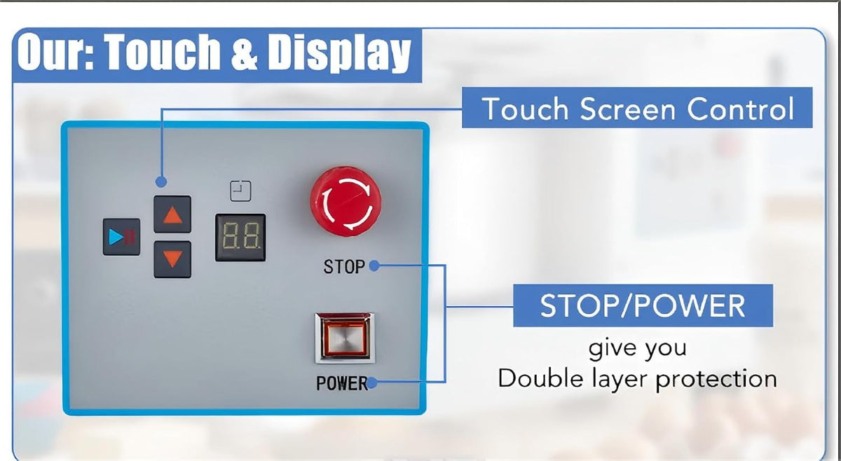10.5Qt Commercial Food Mixer, Touch Screen, 650W, Dual Rotating