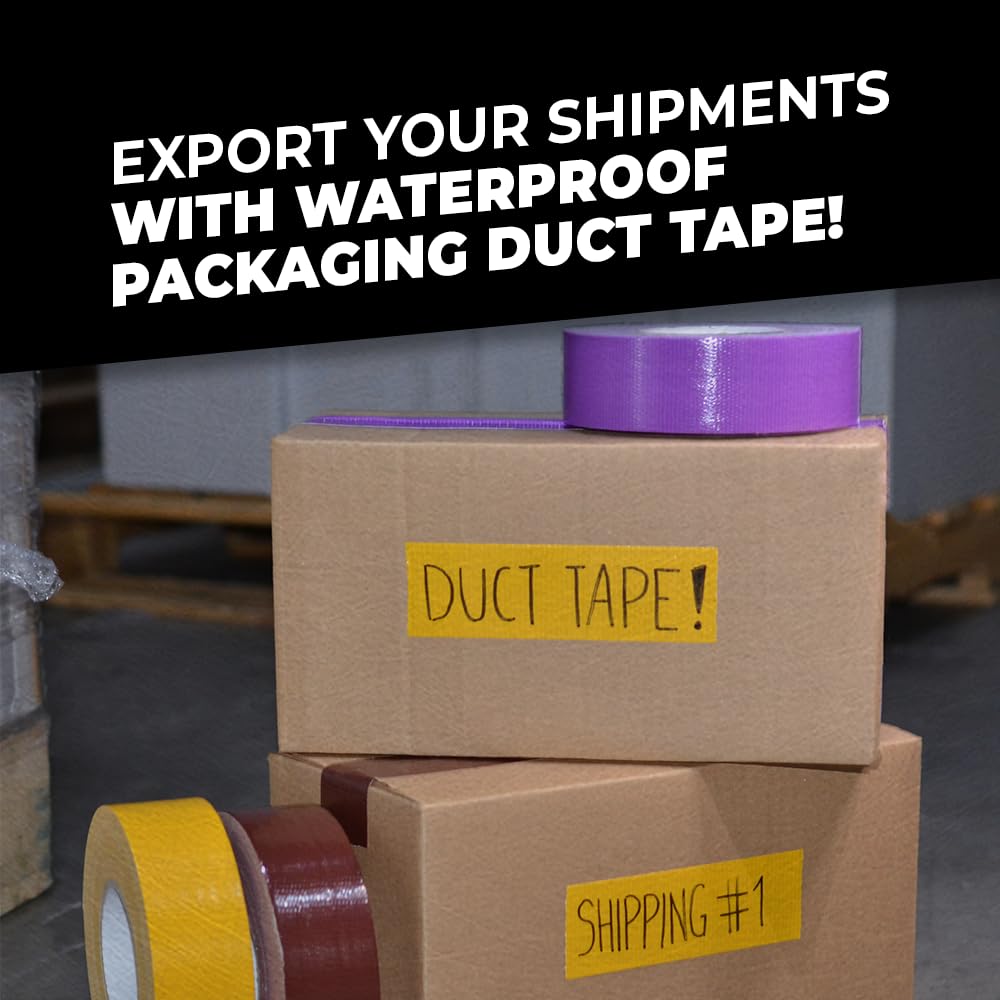 WOD Stripe Safety Contractor Grade Black & Yellow Duct Tape 12 Mil, 1 inch x 60 ft. Waterproof, UV Resistant for