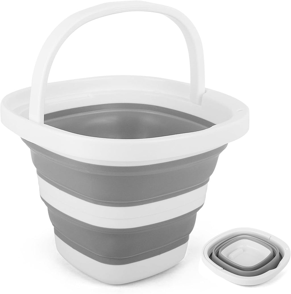 Collapsible Bucket 5L, Foldable Mop Bucket Car Wash Buckets with Handle for Cleaning Supplies, Portable Sink Wash