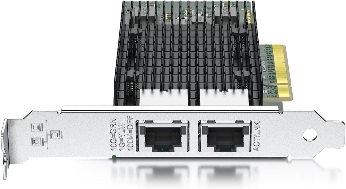 10Gtek 10Gb Dual RJ45 Port Network Card with X540 Controller, PCIe Ethernet LAN Adapter for Windows/Linux/ESX Servers, Compare to Intel X540-T2