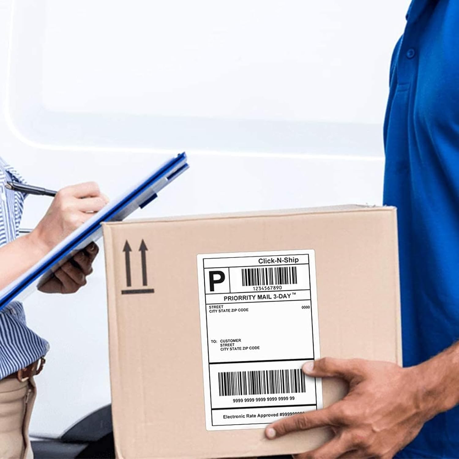 5000 4" x 6" Direct Thermal Shipping Labels with 250 Labels/Roll - Compatible with Zebra 2844 ZP-450 ZP-500 ZP-505