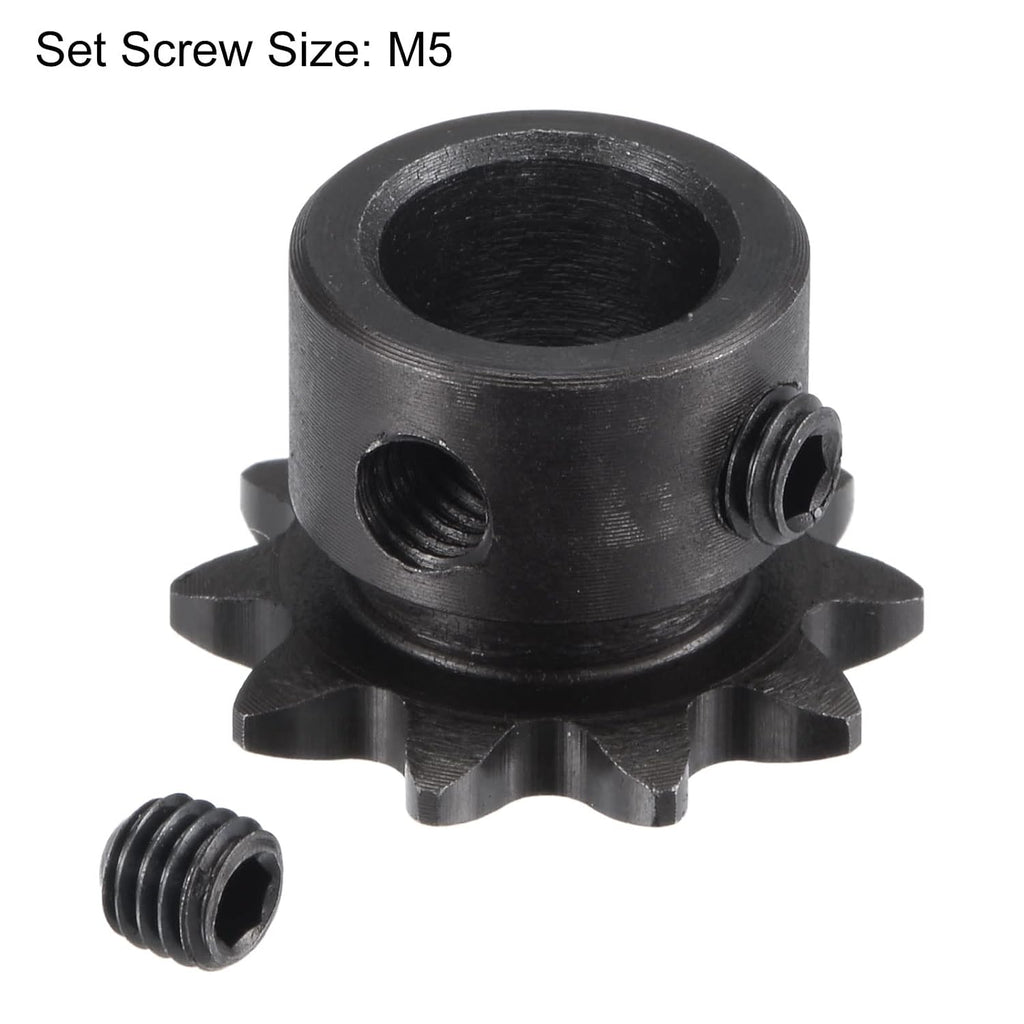 uxcell Roller Sprocket B Type #25 Chain, Single Strand 1/4" Pitch 10mm Bore