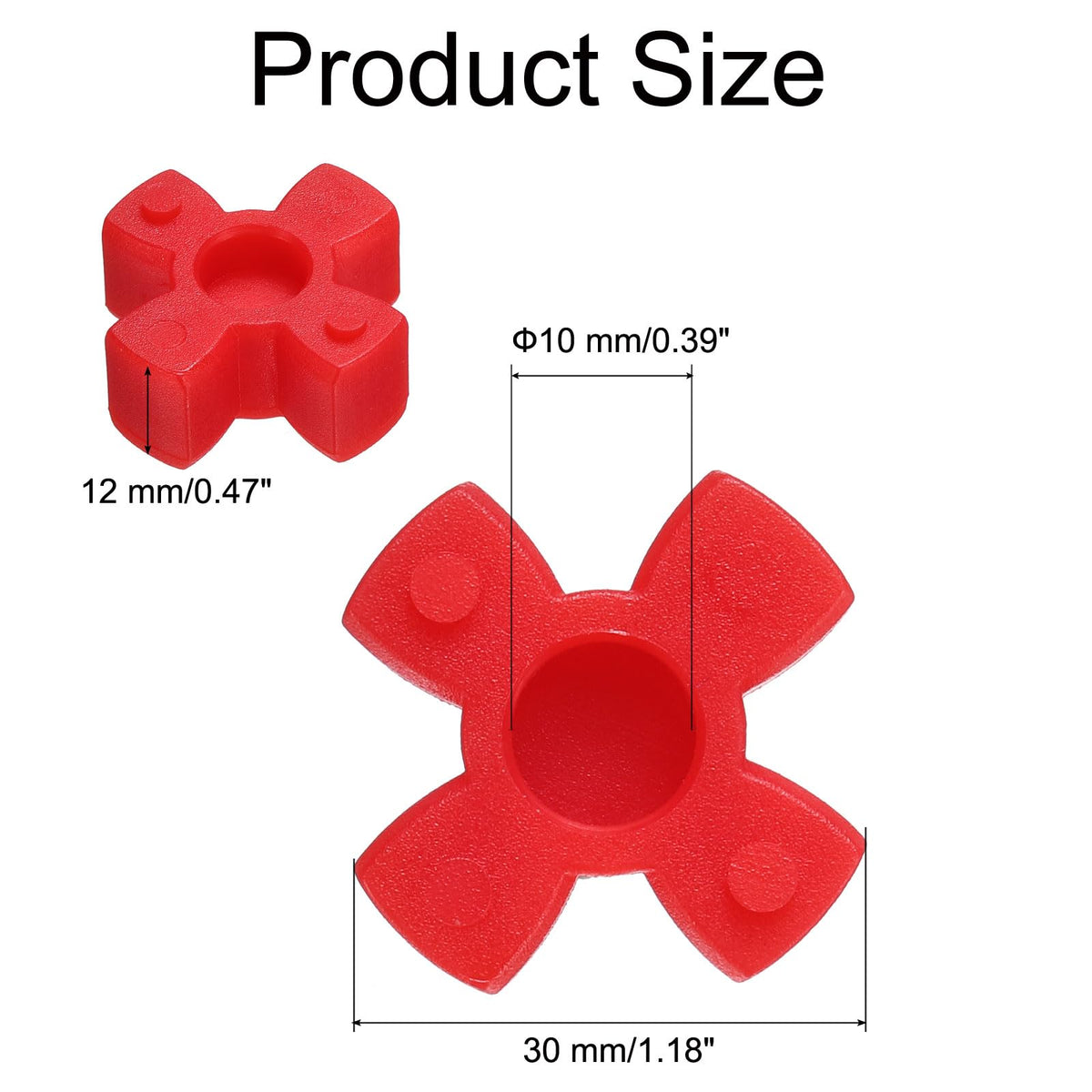 uxcell 10pcs GS14 Coupling Insert, Urethane Flexible Solid Type Jaw Coupling Center Insert for L-Jaw Couplings L-Jaw Couplers Set, Red