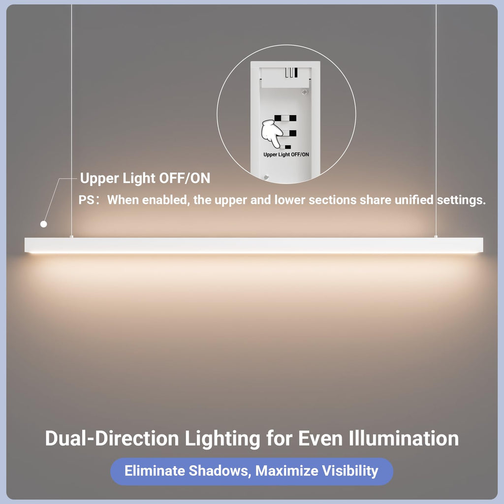4Pack8FTLEDLinearLights100/90/80/70/60WUpandDownLight