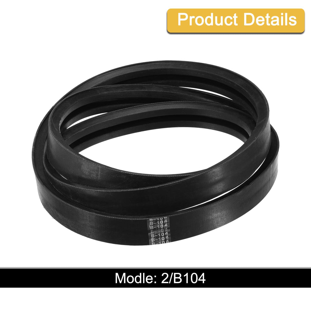 uxcell 2/B104 Classic Wrapped 2 Banded 107" Outer Circ B Profile V-Belt