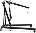 2 Ton Engine Hoist, Hydraulic Cherry Picker Engine Crane, Black