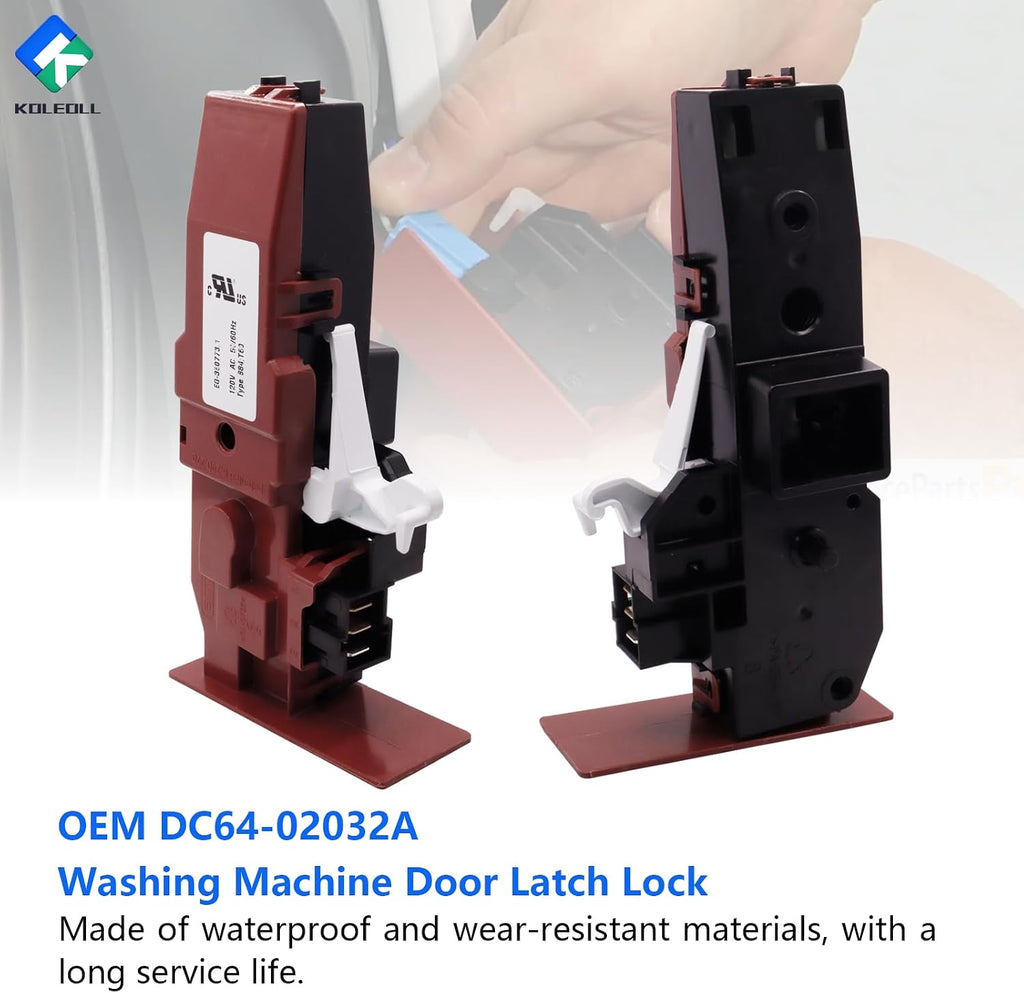 OEM DC64-02032A Washer Door Lock Latch Compatible with Samsung Kenmore