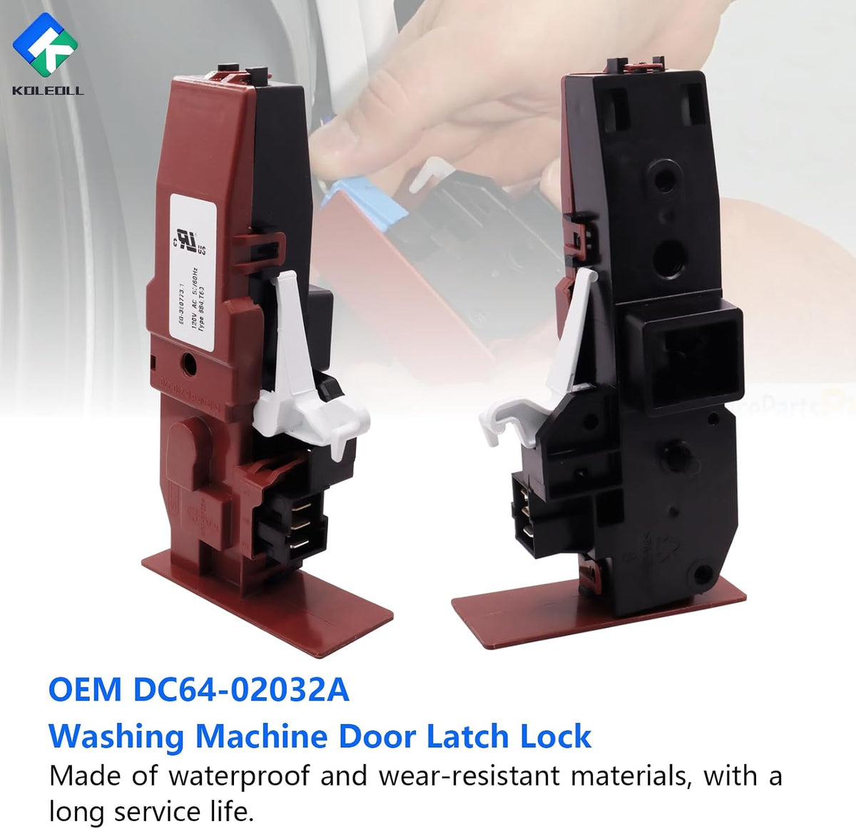 OEM DC64-02032A Washer Door Lock Latch Compatible with Samsung Kenmore