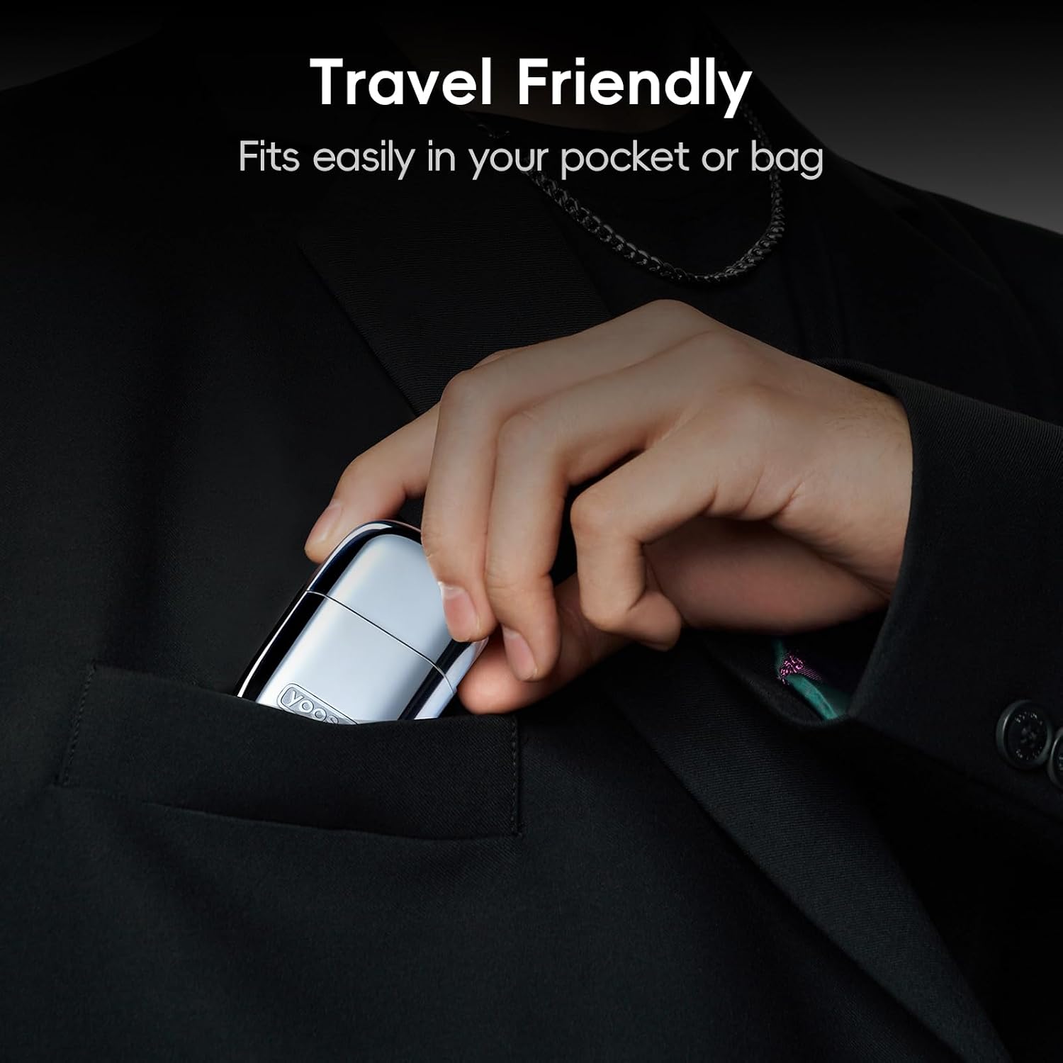Nose Hair Trimmer, Alloy Nose Trimmer for Men and Women, Silver | IPX7 Waterproof, USB-C Rechargeable, Travle Size