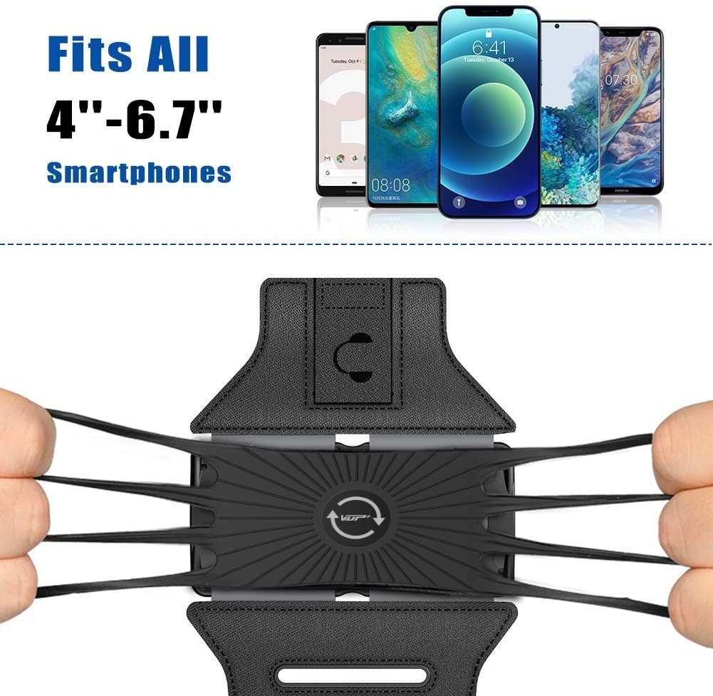 Running Armband 360°Rotatable for iPhone 17/16/15/14/13/Pro Max/Pro/Mini/12/11/SE/Xs/XR/X/8/7/Plus, Fits All 4-6.7